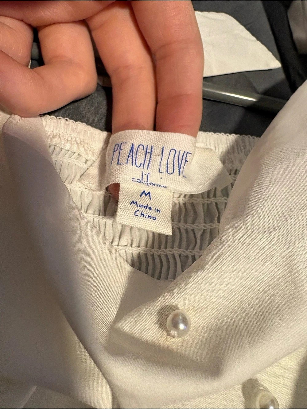 Peach Love White Sundress Size M Like New - Picture 3 of 3
